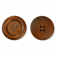Пуговицы деревянные TBY BT.WD.228 цв.коричневый 48L-32мм, 4 прокола, 20 шт