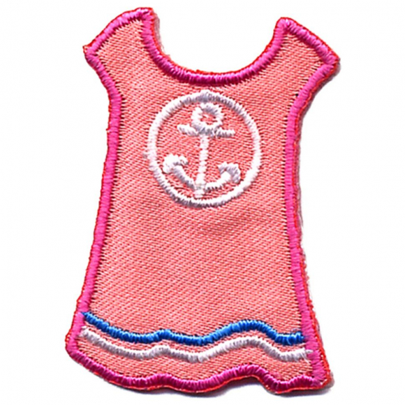 Термоаппликация HKM "Розовое платье с якорем"