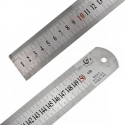 Линейка стальная Maxwell 150 см, 1.2 мм арт.MAX.8108 ПВХ чехол