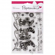 60231_Набор прозрачных штампов "Рождественские чулки"