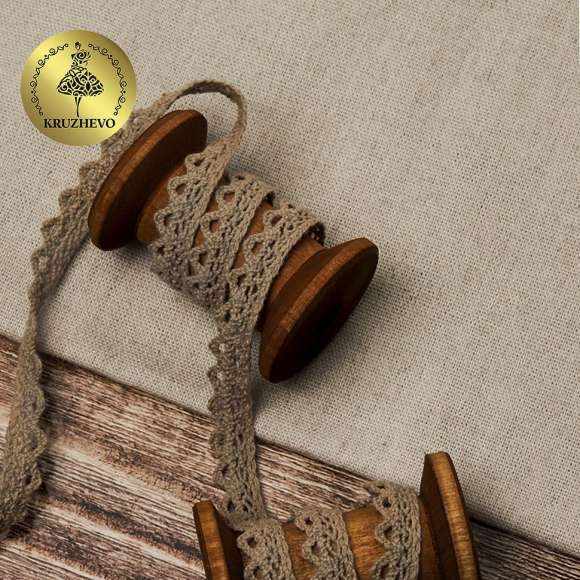 Тесьма вязаная KRUZHEVO 10мм TBY-5036.30 цв.30 капучино уп.10м