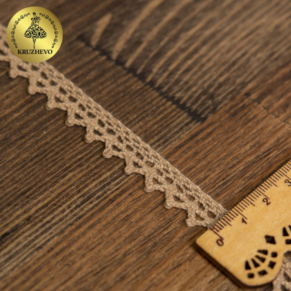 Тесьма вязаная KRUZHEVO 10мм TBY-5036.30 цв.30 капучино уп.10м