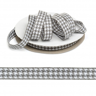 Тесьма TBY декоративная Гусиные лапки DT03155 шир.15мм цв.05 серый уп.22,9м