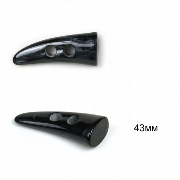 Пуговицы пластиковые C-NE132 цв.черный 43мм, 2 прокола, 12шт