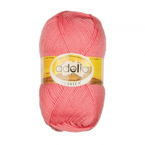 Пряжа ADELIA JESSICA (67% шерсть, 33% полиэстер) 5х100г/260м цв.24 т.розовый
