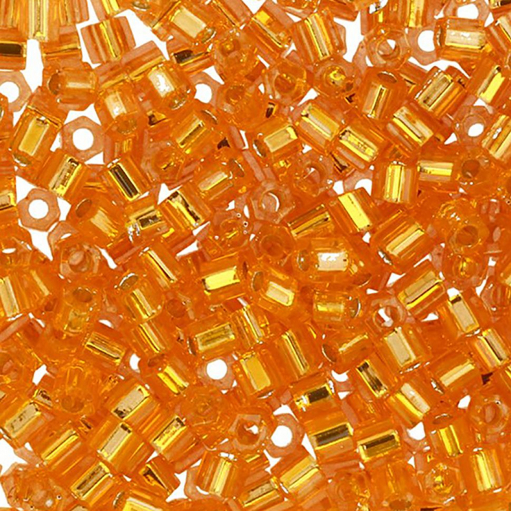 Бисер Япония "TOHO" 11/0  HEXAGON №4  2.2 мм 5 х 5 г №0030 оранжевый