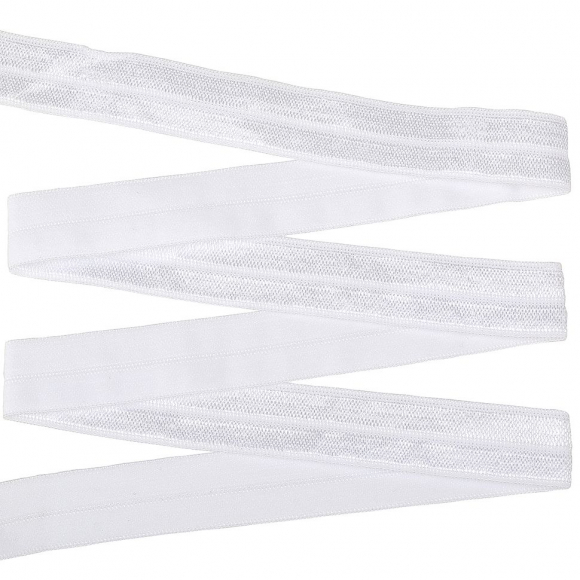 Резинка TBY бельевая окантовочная блестящая шир.15мм цв.F101 белый уп.50м