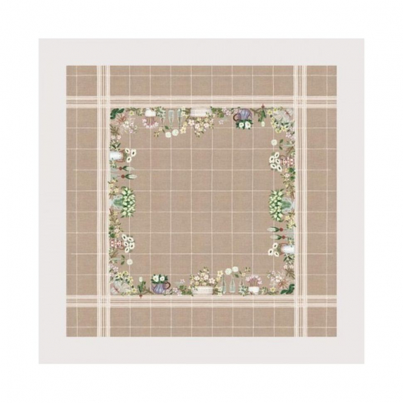 Набор для вышивания Le Bonheur des Dames арт.6019 Скатерть Fleurs (Декабрь В Цветах) 140х140 см