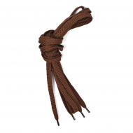 Шнурки плоские 6-8мм турецкое плетение дл.150см цв. коричневый (25 компл)