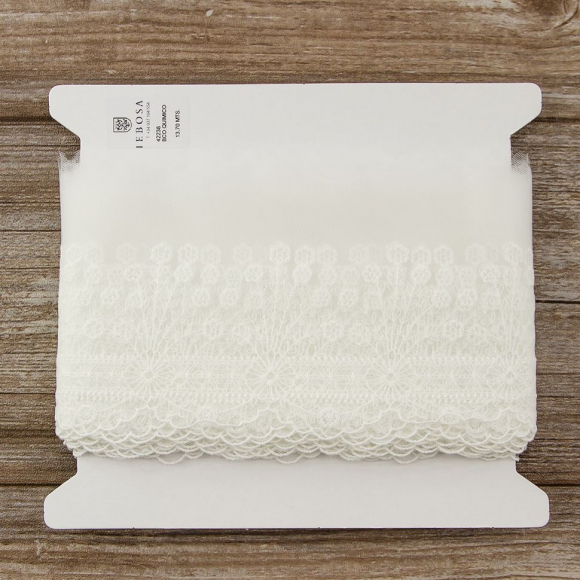 185673_Кружево-вышивка на тюле, 50 мм