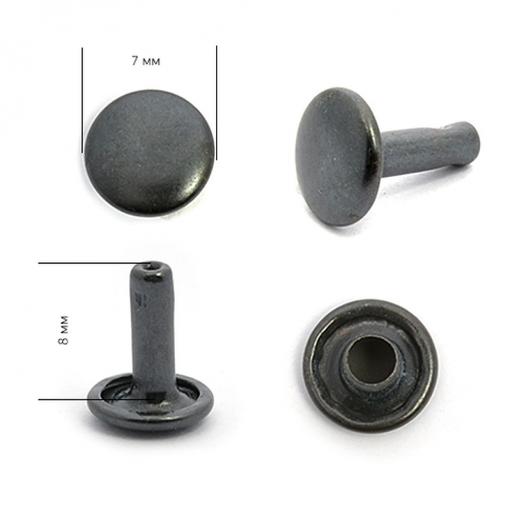 Хольнитены двухсторонние сталь New Star №33 7х7 (9мм) цв. оксид уп. 2000шт