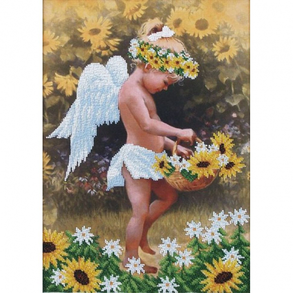 Набор для вышивания бисером МАГИЯ КАНВЫ арт.Б017 Мой ангел 27х38 см
