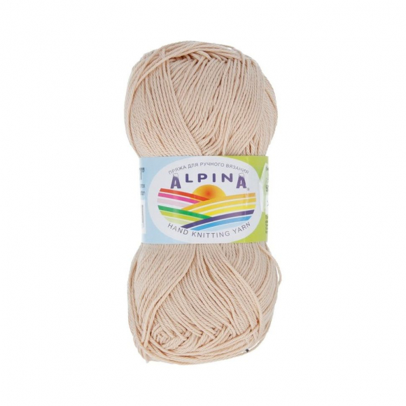 Пряжа ALPINA SATI (100% мерсеризованный хлопок) 10х50г/170м цв.208 т.бежевый