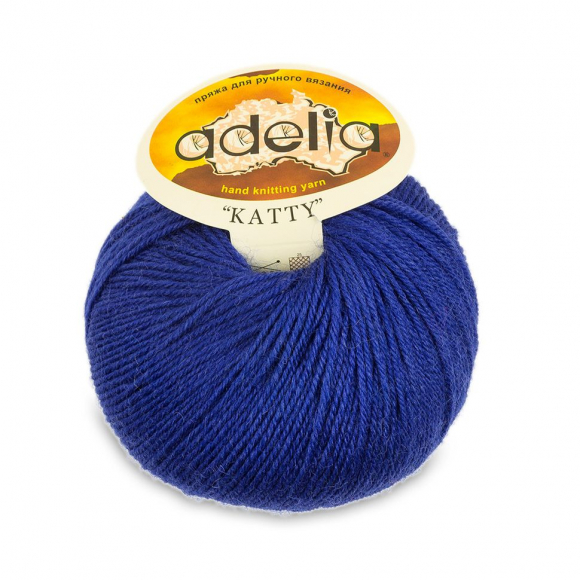 Пряжа ADELIA KATTY (100% шерсть) 10х50г/150м цв.21синий