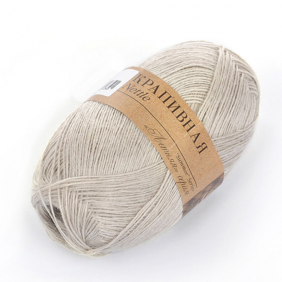 Пряжа для вязания ПЕХ Крапивная (100% крапива) 5х50г/250м цв.008 св.серый