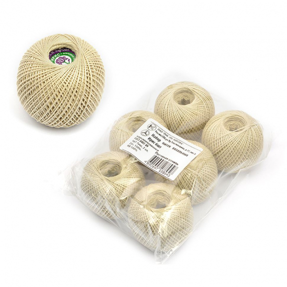 Набор ниток Ирис для вязания Песчаная отмель (100% хлопок) 6х25г/150м, С-Пб