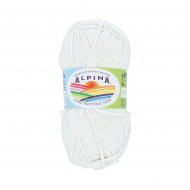 Пряжа ALPINA MISTY (70% хлопок, 30% шерсть) 10х50 г/105м цв.01 белый