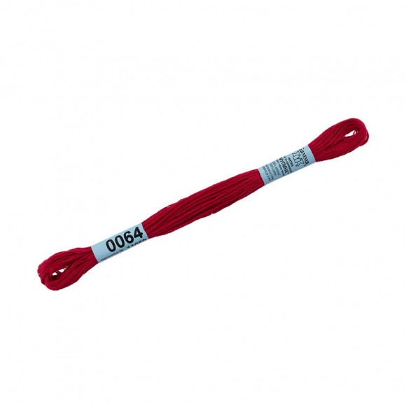 Нитки для вышивания Gamma мулине (0001-0206) 100% хлопок 24 x 8 м цв.0064 т.красный Нитки для вышивания Gamma мулине (0001-0206) 100% хлопок 24 x 8 м цв.0064 т.красный