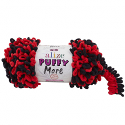 Пряжа для вязания Ализе Puffy More (100% микрополиэстер) 2х150г/11,5м цв.6273