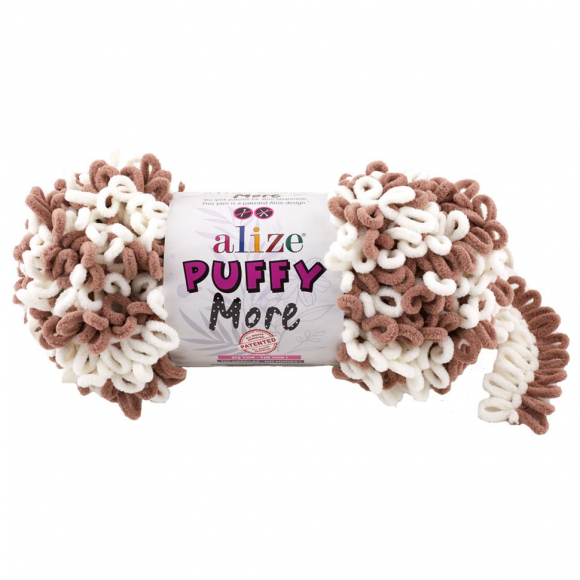 Пряжа для вязания Ализе Puffy More (100% микрополиэстер) 2х150г/11,5м цв.6261