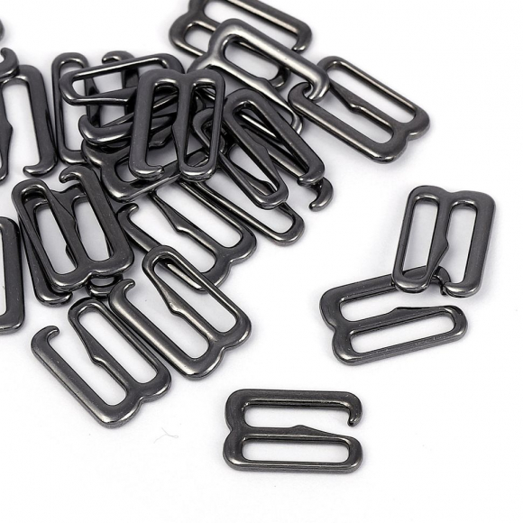 Крючок для купальника металл TBY-910.SW 10мм, цв.черный никель, уп.1000шт