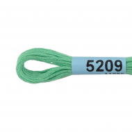 Нитки для вышивания Gamma мулине (3173-6115) 100% хлопок 24 x 8 м цв.5209 св.зеленый