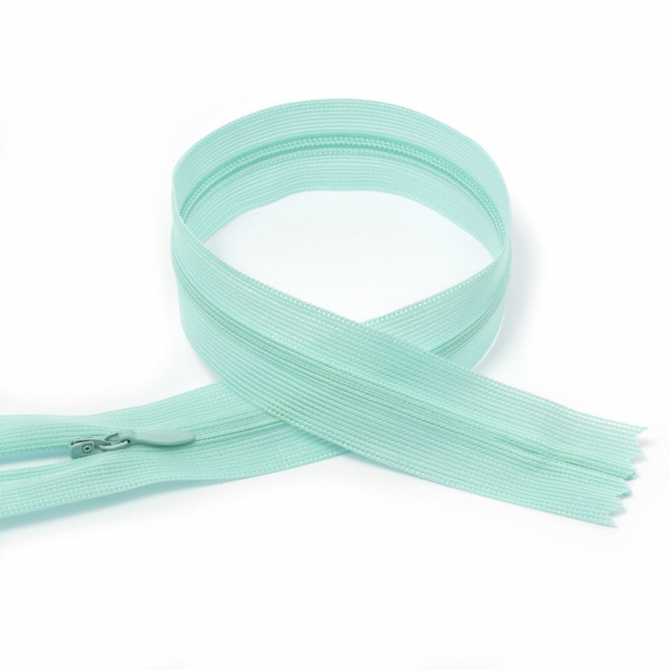 Молния MaxZipper пласт. потайная №3 20см н/р цв.F201 бирюзовый уп.50шт