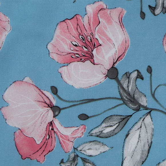 Ткань Штапель 105 г/м? 100% вискоза шир.145 см арт.Р.33941.02 цв.02 голубой рул.40м