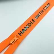 Молния водостойкая №7В3 буквы разъем 65см оранж 006