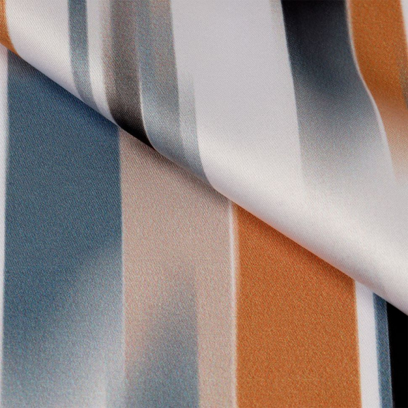 Ткань шелк Армани креп 90 г/м? 97% полиэстер, 3% лайкра шир.148 см арт.T.0497.1 цв.01 оранжевый рул.25м