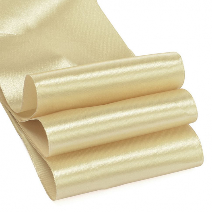 Лента атласная 100мм  цв.3009 бежевый IDEAL уп.27,4 м