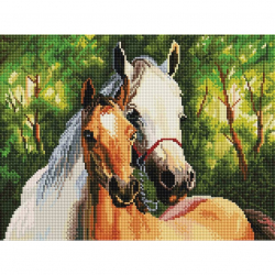 Набор Белоснежка для изготовления картин со стразами на подрамнике арт.БЛ.317-ST-S Мать и дитя 30х40см