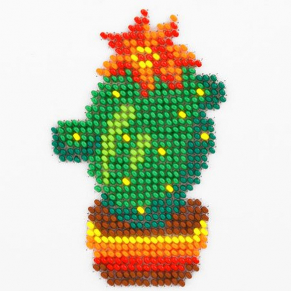 Набор для вышивания бисером LOUISE арт. L489 Кактус 11х11 см Набор для вышивания бисером LOUISE арт. L489 Кактус 11х11 см