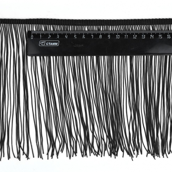 Бахрома отделочная 20 см черный уп.5м Бахрома отделочная 20 см черный уп.5м