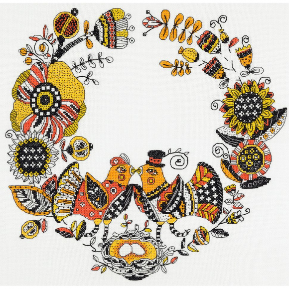 Набор для вышивания PANNA арт. PT-1955 Семейное гнёздышко 35х33 см Набор для вышивания PANNA арт. PT-1955 Семейное гнёздышко 35х33 см