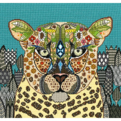 Набор для вышивания Bothy Threads арт.XSTU2 Jewelled Leopard Bothy Threads 32х32 см