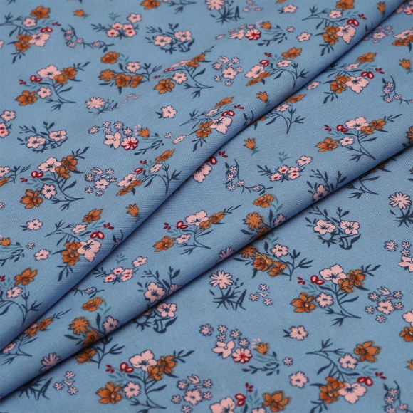 Ткань Штапель  TBY Vi-2108027-c1 плот 110г/м2 100% вискоза шир. 145 см цв.с1 сиреневый рул.25м