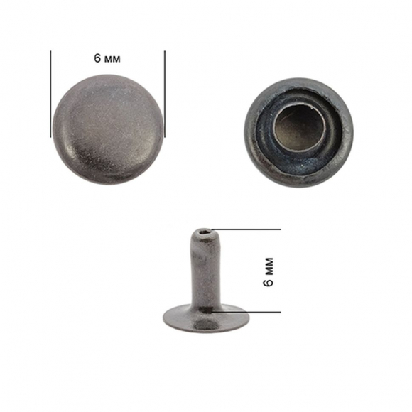 Хольнитены сталь New Star №0 6х6 (7мм) цв. оксид уп. 100шт