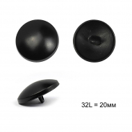 Пуговицы металлические С-ME336 цв.черный 32L-20мм, на ножке, 12шт