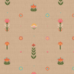 Ткань для пэчворка PEPPY Лесные Жители 146 г/м? 100% хлопок цв.ЛЖ-07 бежевый уп.50х55 см