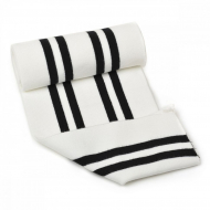 Подвяз трикотажный полиэстер арт.TBY.73067 цв.белый с черными полосами, 14х100см уп.5шт