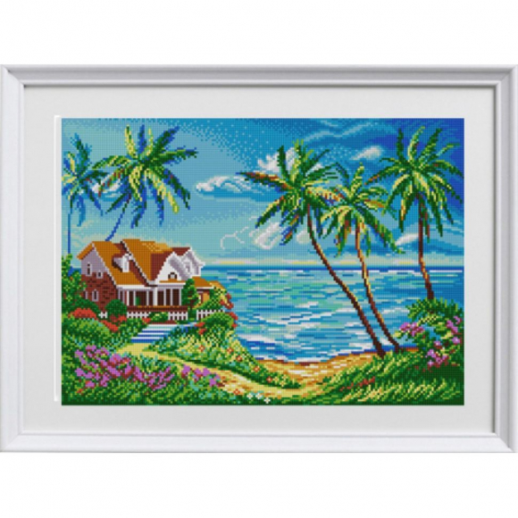 Рисунок на ткани КОНЁК арт. 1351 Домик у океана 29х39 см