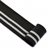 TBY.MP17 Подвяз трикотажный, 98%полиэстер, 2%спандэкс цв.черный с серебряными полосами, 6х80см уп 5шт TBY.MP17 Подвяз трикотажный, 98%полиэстер, 2%спандэкс цв.черный с серебряными полосами, 6х80см уп 5шт