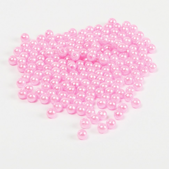 Бусины MAGIC 4 HOBBY круглые перламутр 8мм цв.015 розовый уп.50г (213шт)