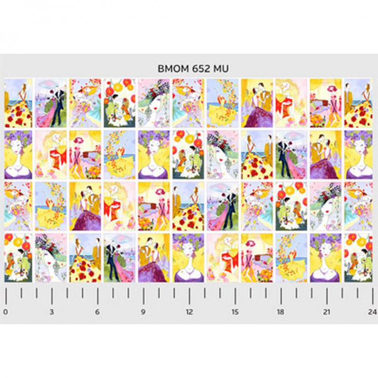 Ткань для пэчворка PEPPY Blissful Moments Panel 146 г/м? 100% хлопок цв.BMOM 652MU уп.60х110 см