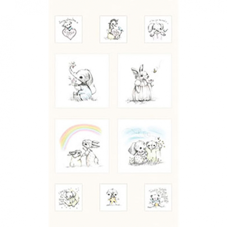Ткань для пэчворка PEPPY Finch & Friends Flannel Panel 4536 146 г/м? 100% хлопок цв.25399 MUL1F уп.60х110 см