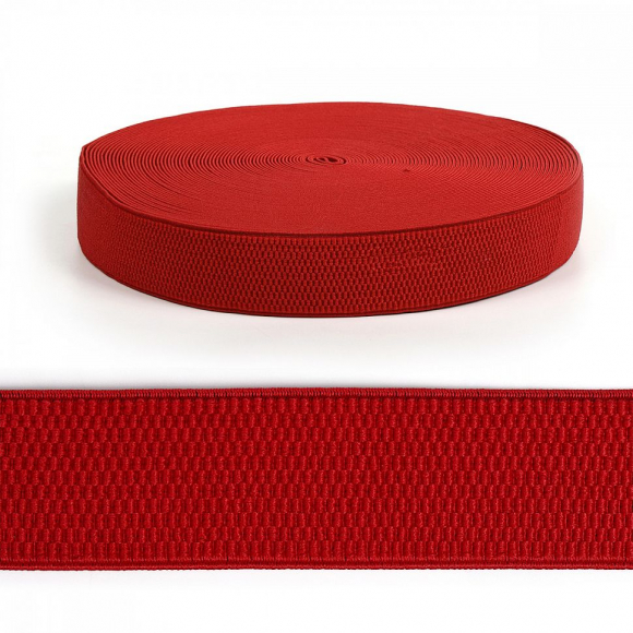 Резинка TBY помочная Ультра арт.RD.40162 шир.40мм цв.162 красный рул.25м