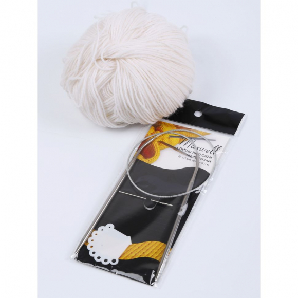 Спицы круговые для вязания на тросиках Maxwell Black арт.60-45 4,5 мм /60 см