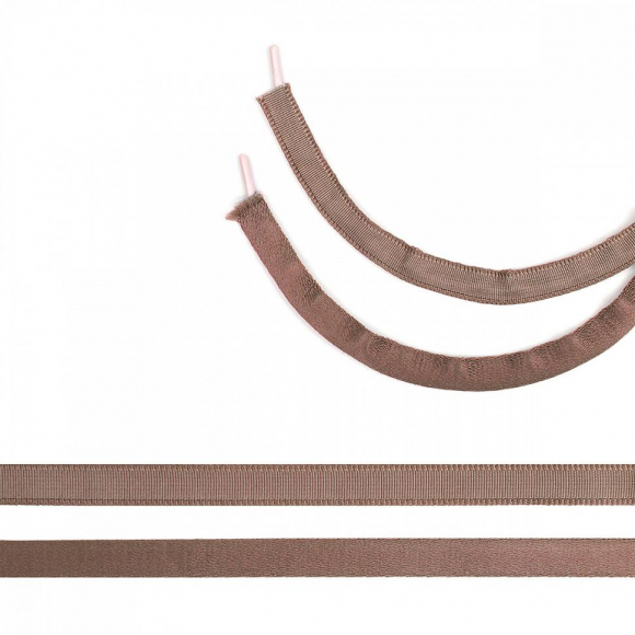 Лента тоннельная полиэстер ТBY-63120 шир.10мм цв. L885 кофейно-розовый уп.50 м
