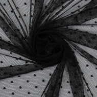 Сетка эластичная Мушка KRUZHEVO арт.TBY.00128 ш.160см цв.02 черный рул.20м